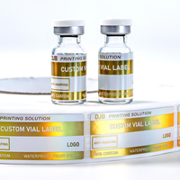Étiquettes personnalisées pour flacons, étiquettes en rouleau personnalisées, holographiques argent brillant, estampage à chaud, feuille d'or, pour flacons de peptides, cosmétiques, soins de la peau, usine