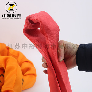 Sangles de levage flexibles en polyester 8 mm, type œil-œil, pour la levée par grue et le transport en quai - Product Image 1