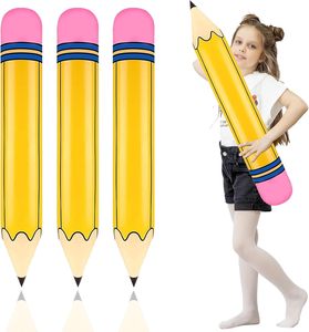 Grosir 3 buah/pak <span class=keywords><strong>PVC</strong></span> mainan pensil tiup kelas terinspirasi kembali ke pesta sekolah balon bentuk pensil kelas - Product Image 1
