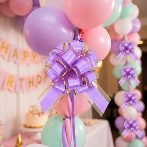 Organza Pom Pom Bow for Gift Packing Celebrate <strong>Beutify</strong> Bow - Product Image 2