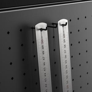 Regla recta de acero inoxidable de 60 cm con graduaciones de doble cara para dibujo, bocetos y uso estudiantil - Product Image 1
