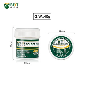 BST-506 40g Sn63/Pb37 183 degrés de fusion pâte à souder <span class=keywords><strong>Flux</strong></span> de <span class=keywords><strong>soudure</strong></span> <span class=keywords><strong>pour</strong></span> l'<span class=keywords><strong>électronique</strong></span> PCB outils de réparation de soudage - Product Image 5