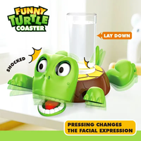 Sous-verres tortue amusants anti-stress tendance TikTok – Sous-verres fantaisie en forme de tortue effrayée pour bureau et tasses à café