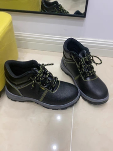 JIANKUN Zapatos de Seguridad Antipinchazos Unisex de Cuero en Relieve, Botas de Trabajo Antideslizantes con Placa de Hierro y Punta de Hierro para Construcción - Product Image 6