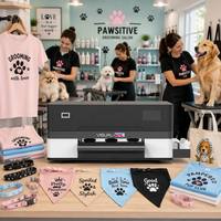 Imprimante DTF A3 pour transfert de films sur vêtements (bandanas, tabliers) et t-shirts, compatible CMYK et blanc, pour Epson F1080