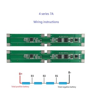 Placa de Protección de Baterí<span class=keywords><strong>a</strong></span> BMS 4S 14.8V 7A 12A para Baterías de Iones de Litio con NTC de 10K y Resistencia de 150K para Paquetes de Baterías de Aspiradoras - Product Image 6