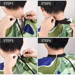 Accessori professionali per parrucchieri con logo personalizzato barbiere Styling grembiuli <span class=keywords><strong>Unisex</strong></span> capelli neri taglio all'ingrosso mantelle da salone - Product Image 5