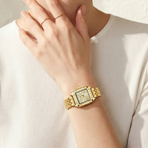 Reloj de pulsera para mujer con esfera cuadrada de números romanos retro, correa de acero, reloj de cuarzo de lujo para negocios, elegante y versátil. - Product Image 1