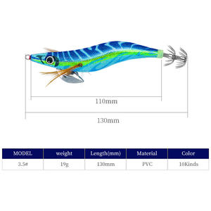 เหยื่อล่อปลาแบบแข็งมีเสียงเหมือนกุ้ง2.5 #3.0 #3.5 # egi ปลาหมึกจิ๊กตกปลา - Product Image 2
