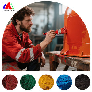 Vente en gros de pigments d'oxyde de fer en rouge jaune noir vert bleu gris orange blanc pour la peinture sur brique béton céramique - Product Image 1