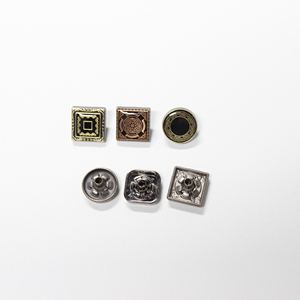 Botones dorados de botón a presión personalizados de fábrica con botones a presión de Metal ajustables, botones rectangulares de 15mm para ropa - Product Image 6