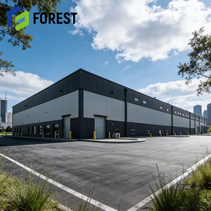 Bâtiment d'usine de fabrication intensives en acier galvanisé avec poutres en I pour entrepôts commerciaux, isolé, pour le Vietnam, l'Indonésie et la Malaisie - Product Image 1