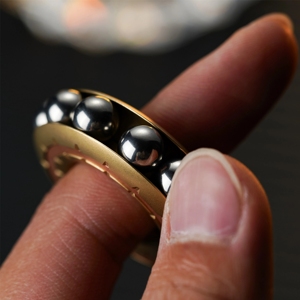 ของเล่นโลหะ EDC Cybertext Play Top Coin Decompression DJG Ring ลูกปัดกลไก ฟิดเจ็ตสปินเนอร์ สำหรับ EDC - Product Image 4