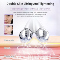 Appareil de tonification du visage Trinity, appareil de lifting du visage à micro-courant, soin quotidien de la peau en plastique, améliore l'élasticité de la peau, rouleau pour le visage