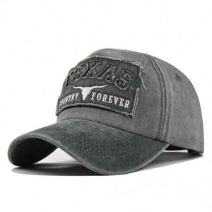 Gorras de Béisbol Estilo Americano Personalizadas de Fábrica, Gorra de Béisbol Vintage Lavada con Parches Bordados - Product Image 4