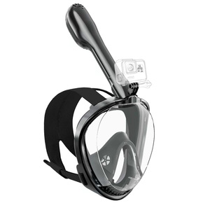 Full Face Diving Mask One Window Black And Blue Snorkeling Gear For Adults - Product Image 1