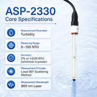 Sonde combinée en verre pour électrode de capteur de pH à haute stabilité avec compensation de température Pt100 Pt1000 pour analyseur industriel