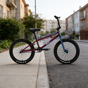 <span class=keywords><strong>Bicicleta</strong></span> BMX de 20 Pulgadas con Freno en <span class=keywords><strong>U</strong></span>, <span class=keywords><strong>Bicicleta</strong></span> de Estilo Libre para Calle, Pintura Multicolor CP, <span class=keywords><strong>Bicicleta</strong></span> con Manubrio Giratorio de 360 Grados - Product Image 6