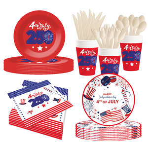 DAMAI - Juego de Artículos para Fiesta del 4 de Julio, Kit con Temática Patriótica para Decoraciones del Día de la Independencia y Día de las Elecciones, Decoraciones para Fiestas, para 8 Personas - Product Image 4