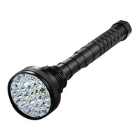 Torche robuste en aluminium de vente chaude 15000LM 18650 OU 26650 batterie lumière noire lampe de poche LED super lumineuse