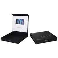 Boîte vidéo lcd de luxe boîte cadeau carte d'impression de visite 5 pouces 7 pouces brochure module vidéo éclairage avec commutateur de lecture automatique