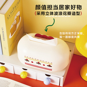 Cartoon Puppy Desktop Tissue <b>Box</b> White <b>Red</b> Multipurpose Convenient Storage For Home Office Living Room - Product Image 2