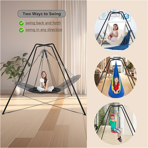 Soporte oscilante para niños Marco de columpios de metal resistente para patio trasero Interior antioxidante y resistencia a todo clima - Product Image 4