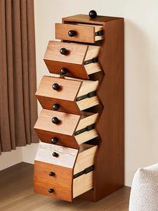 फ्रेंच आधुनिक मॉड्यूलर स्टेनलेस स्टील पांच दराज रहने वाले कमरे सोफे छोटे कैबिनेट डिजाइनर बेडरूम भंडारण कैबिनेट - Product Image 4