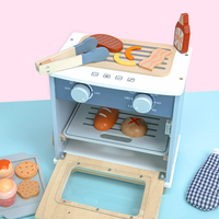 Ensemble de jeu d'imitation en bois pour enfants : four de cuisine, micro-ondes et accessoires de cuisine pour l'éveil et les jeux de rôle pour bébés