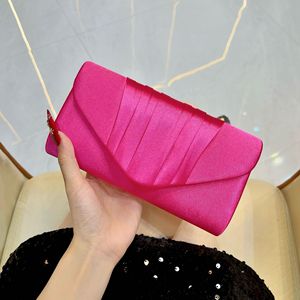 Borsa da sera alla moda 2026, pochette elegante a busta, borsetta da festa piccola di design, borsa formale semplice ed elegante in raso per donna - Product Image 5