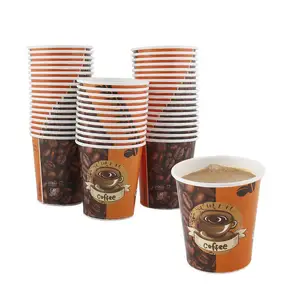 Cốc Giấy 4Oz Một Lớp Cốc Dùng Một Lần Có Nắp Đậy Dùng Trong Cafe Touba Ở Senegal