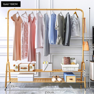 Modern Interior Clothes Racks 150*33*147cm Easy assembly carbon steel Standing Clothes Hanger Rack