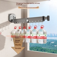 Porte-vêtements télescopique pliable invisible à ventouse métallique pour balcon et dortoir, fixation sans perçage, forte aspiration pour fenêtre en baie
