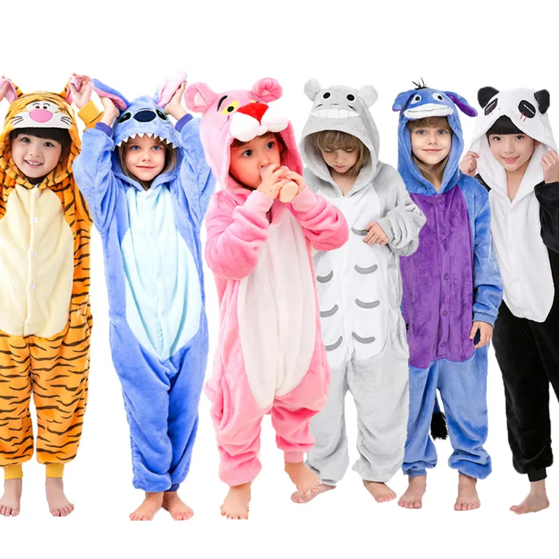 Child For Clothes Winter Sleepwear Boys Girls Pajama Set Cute Stitch Unicorn Skeleton Animal Kids Pyjama Pijama