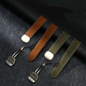 Correa de reloj de cuero de grano superior con patrón de grano de trigo <span class=keywords><strong>para</strong></span> <span class=keywords><strong>Apple</strong></span> <span class=keywords><strong>Watch</strong></span>, correa deportiva de repuesto con diseño moderno y cierre magnético - Product Image 1