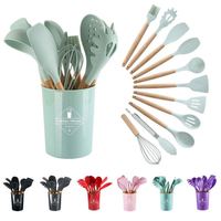 En Stock Fabrication Grossiste Ustensiles de Cuisine Ensemble Spatules Fouet à Œufs Pinceau Spatule Batterie de Cuisine pour Pâtisserie et Cuisson