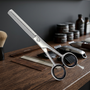 กรรไกรซอยผมปลายคมสแตนเลสคุณภาพส่ง พร้อมด้ามเซรามิกและที่พักนิ้ว - Product Image 3