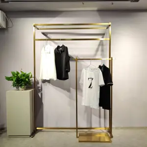 Rak Kain Desain Showroom Display Kain Toko Garmen Berkualitas Tinggi untuk Pemasangan Di Toko