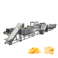 Línea de Producción Comercial Pequeña Semiautomática de Papas Fritas Congeladas y Chips de Patata, Operación Flexible, Adecuada para Plantas de Snacks