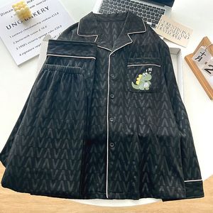 <span class=keywords><strong>Pigiama</strong></span> termico da <span class=keywords><strong>uomo</strong></span> grande taglia <span class=keywords><strong>3XL</strong></span> primavera autunno a maniche lunghe abito due pezzi allentato per il tempo libero per la casa con motivo a cartone animato - Product Image 3