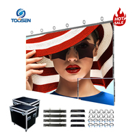 Écran LED portable P3.91 pour intérieur et extérieur, panneau d'affichage pour événements, toile de fond géante pour scène, mur vidéo LED HD pour église, TOOSEN 800cd/sqm