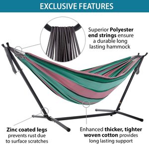 WoQi – <span class=keywords><strong>hamac</strong></span> de Camping en plein air, solide, Portable et réglable, avec <span class=keywords><strong>support</strong></span> pour Camping en plein air, vente en gros - Product Image 4