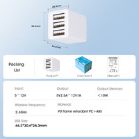 Adaptateur intelligent TY-SW-USB Tuya WiFi/Zigbee Micro 1 2 3 USB, commutateur, adaptateur d'alimentation USB mini 5V, contrôle par application Smart Life, Alexa, Google