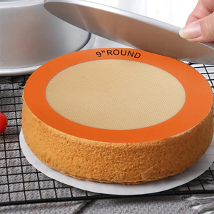 Nouveaux produits 2025 - Tapis de cuisson en silicone rond de 9 pouces, qualité alimentaire, pour four, pizza, outils de cuisson, plaque de cuisson en silicone de haute qualité - Product Image 1
