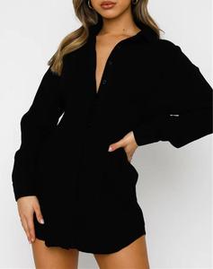 Blusa <span class=keywords><strong>de</strong></span> punto transpirable <span class=keywords><strong>de</strong></span> <span class=keywords><strong>manga</strong></span> <span class=keywords><strong>larga</strong></span> con cuello mandarín, estilo casual y suelto, color nude, con botones, <span class=keywords><strong>para</strong></span> mujer, venta al por mayor <span class=keywords><strong>para</strong></span> chicas. - Product Image 6