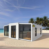 Maison conteneur extensible prête à vivre, maison préfabriquée modulaire personnalisée, mini-maison portable avec cuisine