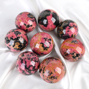Hot Sale Natural Healing <b>Crystal</b> Sphere Rhodonite <b>Crystal</b> Sphere for Home Decoration - Product Image 2