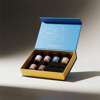 Boîte cadeau rigide magnétique personnalisée avec insert en mousse pour vernis à ongles, soins des ongles, emballage cosmétique, vente en gros, haute qualité, écologique