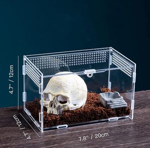 Mini micro-écosystème d'habitat en acrylique magnétique empilable pour tarentules arboricoles Scorpions & Insectes Escargots Isopodes Geckos - Product Image 2