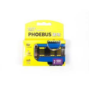 Apache <span class=keywords><strong>Phoebus</strong></span> 5 + 1 Lames 2 Catridges Recharge Rasoir en Acier Inoxydable Balde 3 Balde - Product Image 2